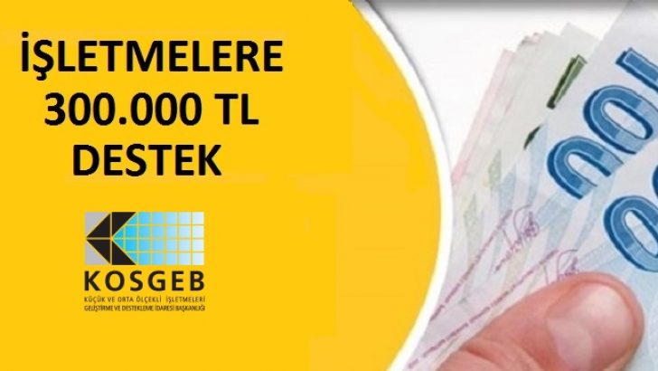 KOSGEB’DEN 300.000 TL Destek
